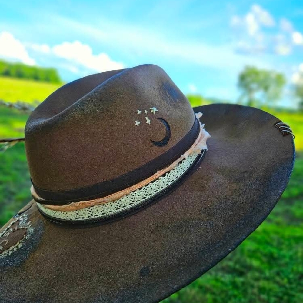 Upcycled Wide Brim Hat - Picture 3 of 4